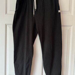 Vuori Men's Black Joggers with White Drawstring
